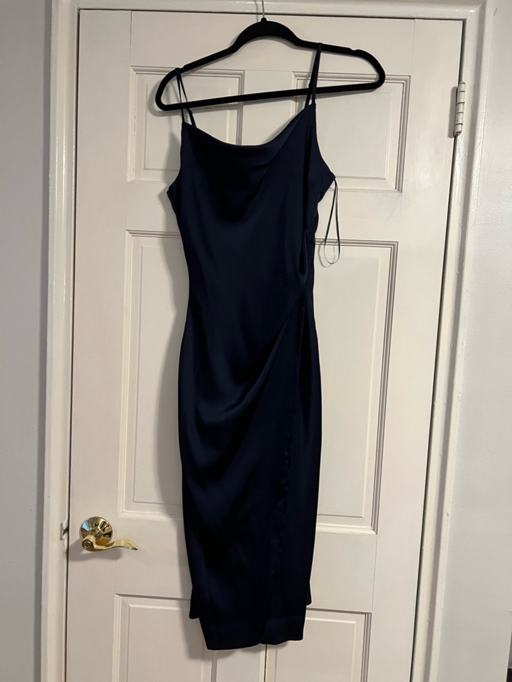 Navy Slip Midi Dress - Elegant Women's Evening Dress new tag on